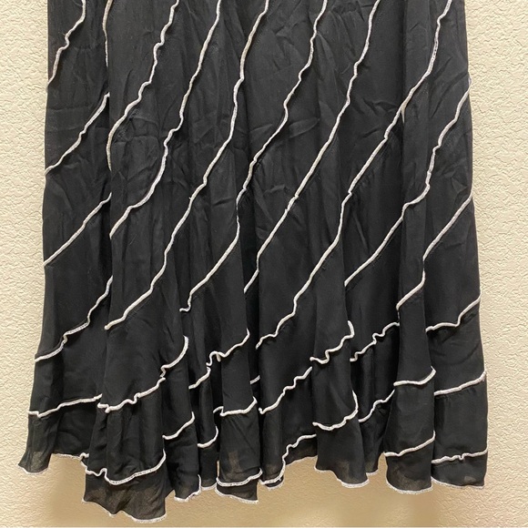 SOFT SURROUNDINGS Heavenly Soft Modern Romance Boho Maxi Skirt Black Medium - Picture 4 of 5